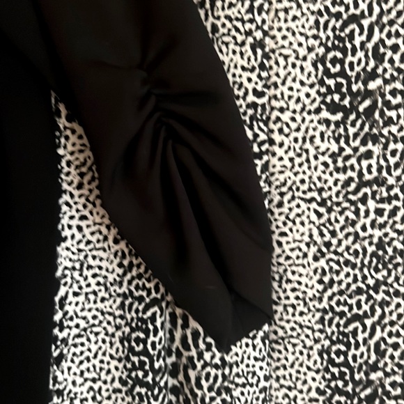 New Alex Marie Cheetah Leopard Print Stretch Jersey 3/4 Sleeves Dress 6 - Picture 4 of 8